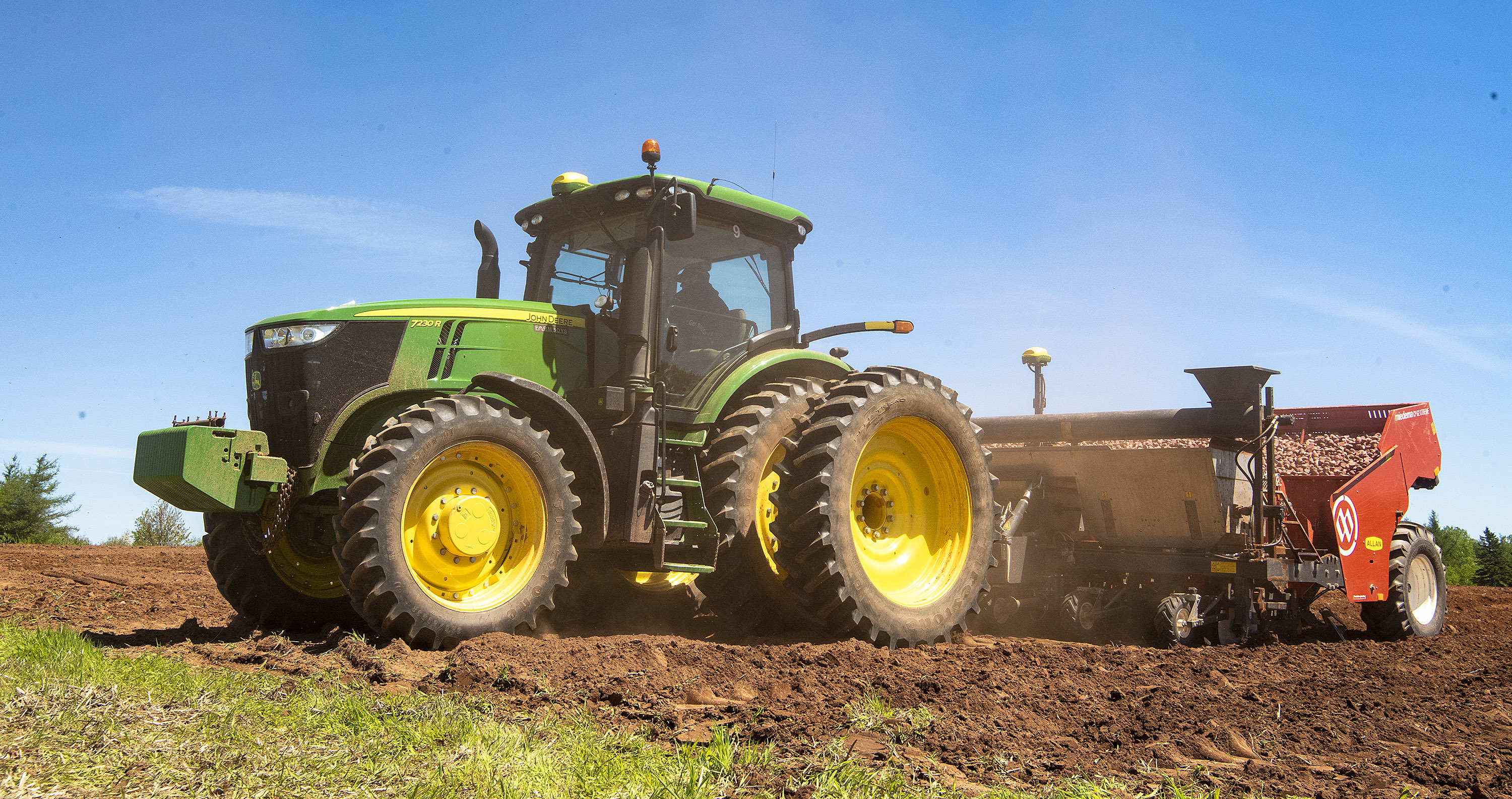 Many tractors are equipped with GPS systems to enable precision plowing that leaves straight rows and makes the long days easier for the farmer driving the tractor. Fewer headaches are a blessing. (Brian McInnis)