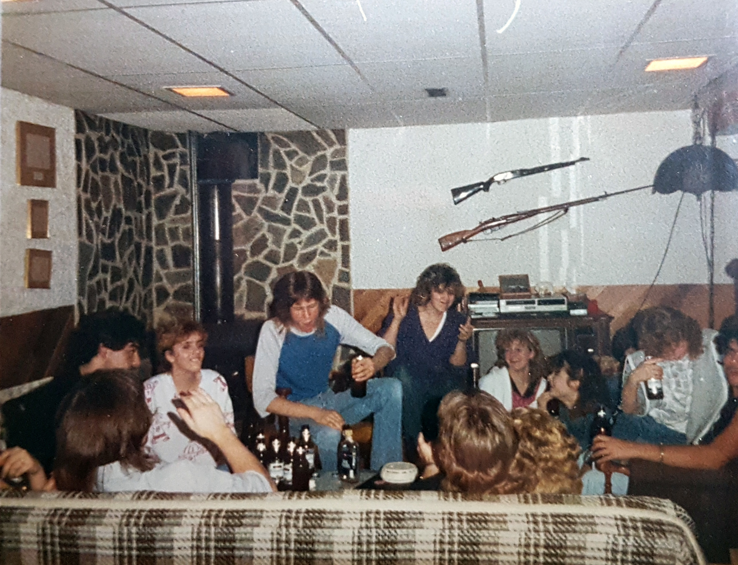 Kerrie Ann Brown sits in front of a television at this house party on Trout Avenue in Thompson, Man., on Oct. 16, 1986. She disappeared from the home around midnight. (Doug Krokosz)