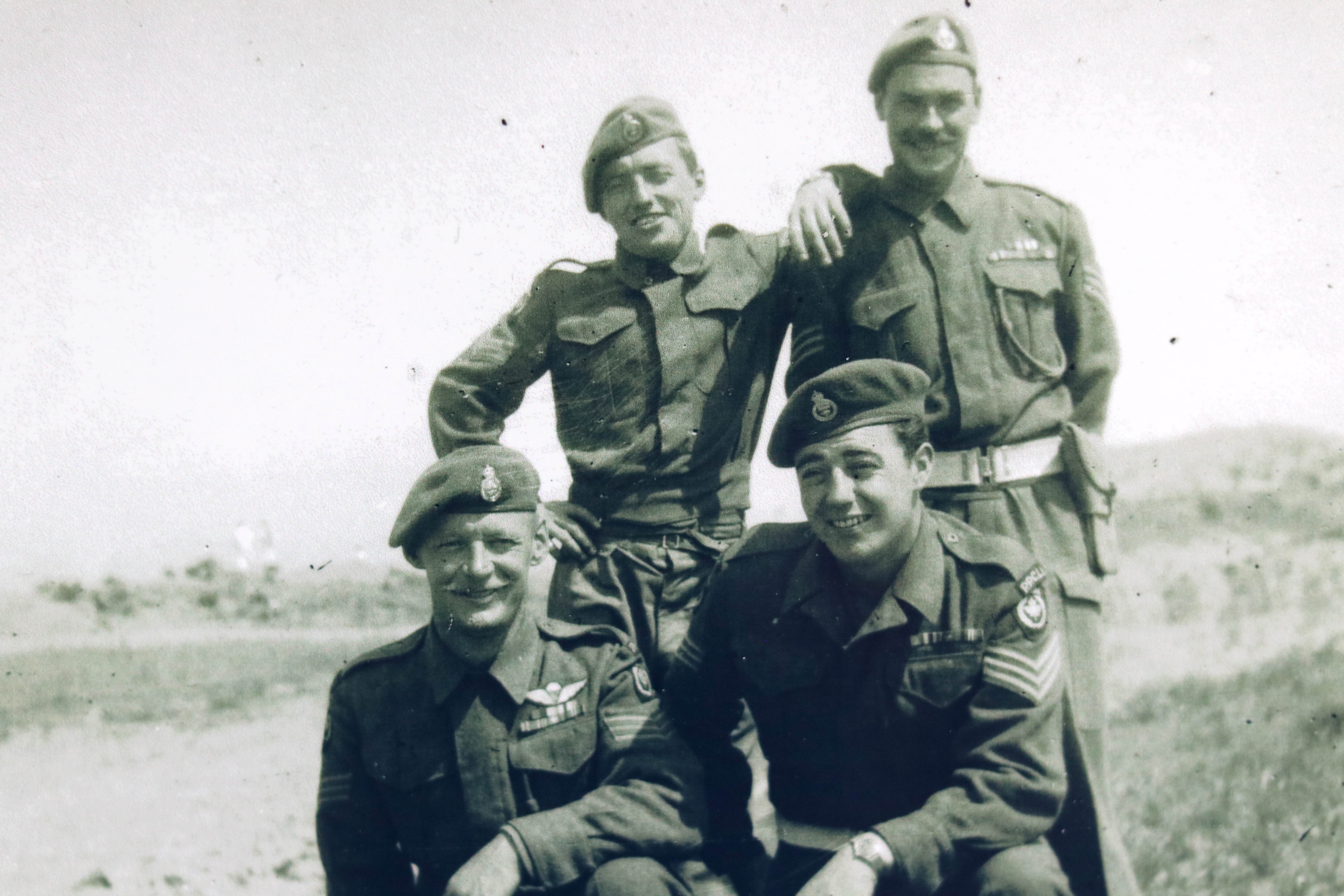 Rushton, bottom left, entered the Korean War a corporal. After a critical decision he made during the attack on Hill 532, he was promoted to sergeant.