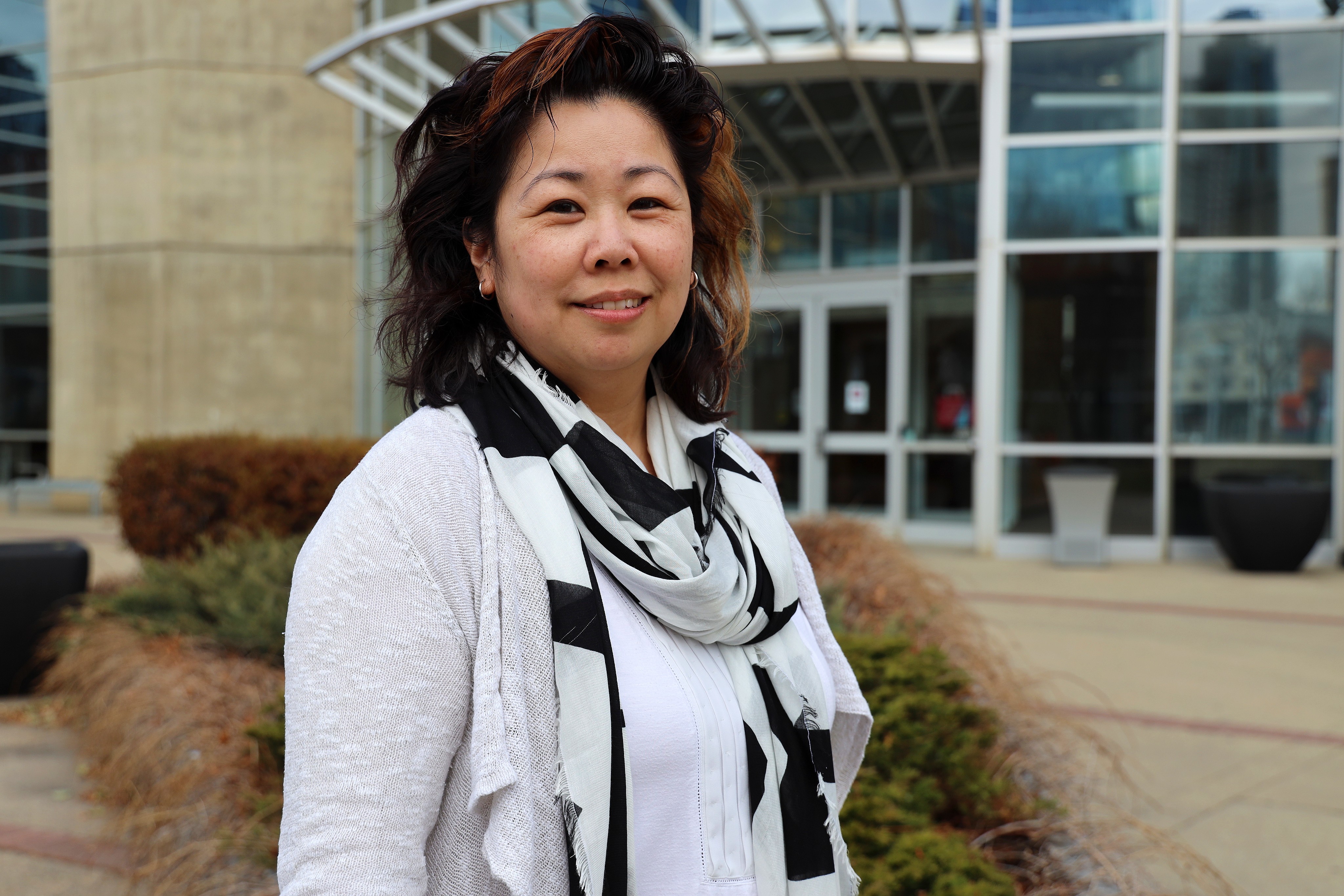 Prof. Sandy Jung is a forensic psychologist who teaches at MacEwan University in Edmonton. (Sam Martin/CBC)