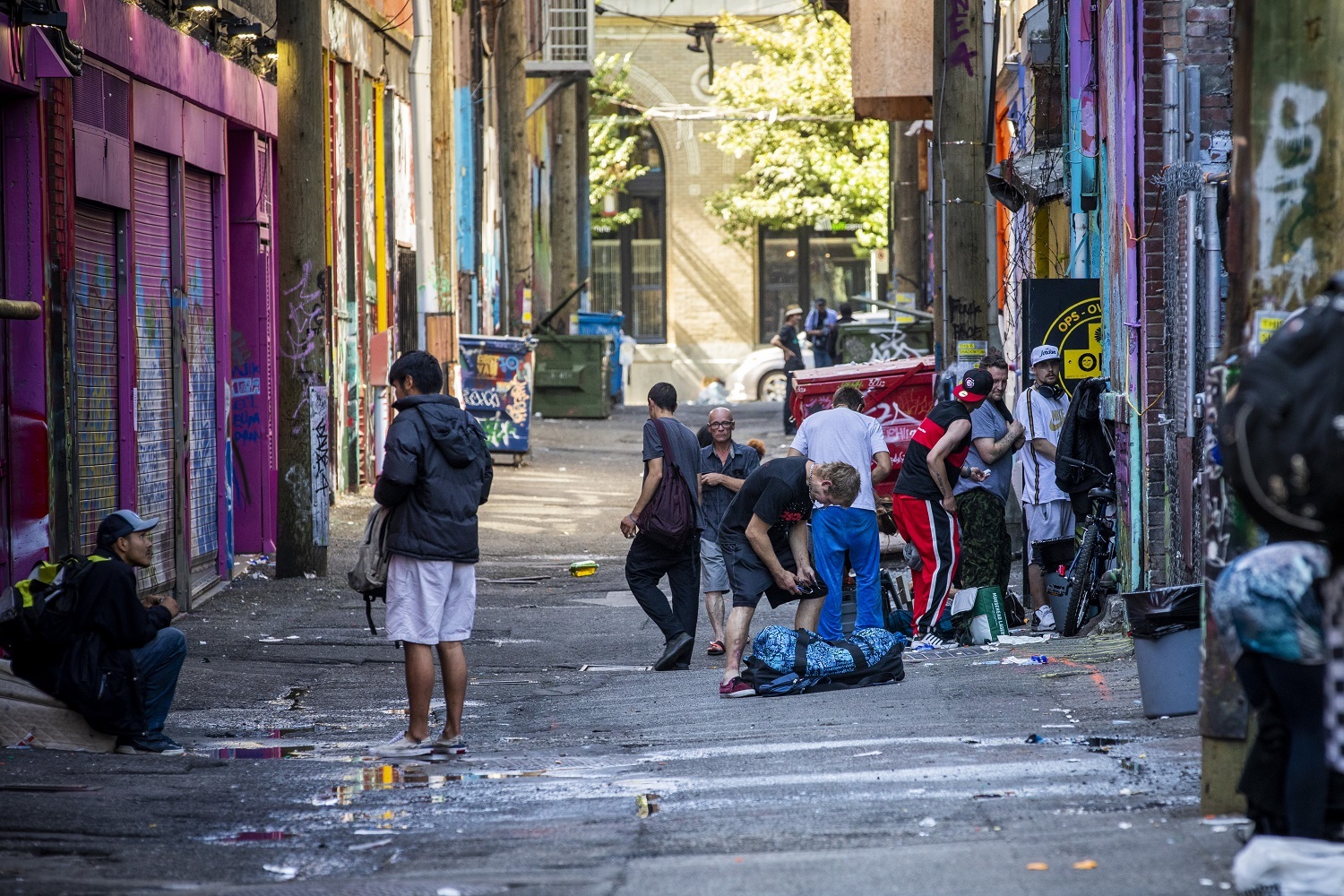 An alley behind Hastings Street in the Downtown Eastside in Vancouver, British Columbia on Friday, September 6, 2019. (Ben Nelms/CBC)