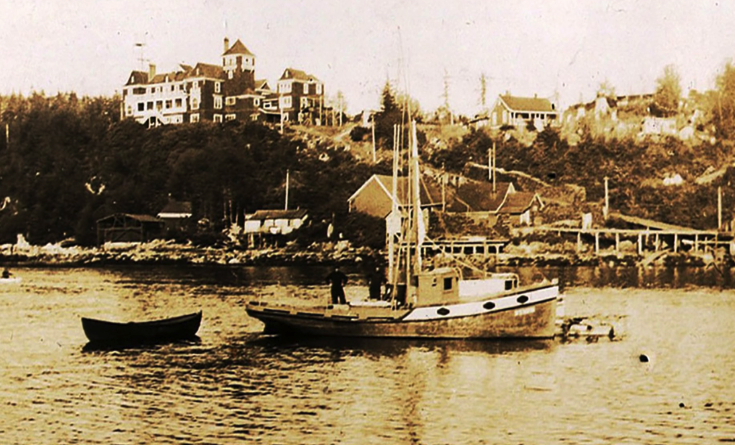 A historic photo of the cable station property in Bamfield. (Bamfield Community Museum and Archives)