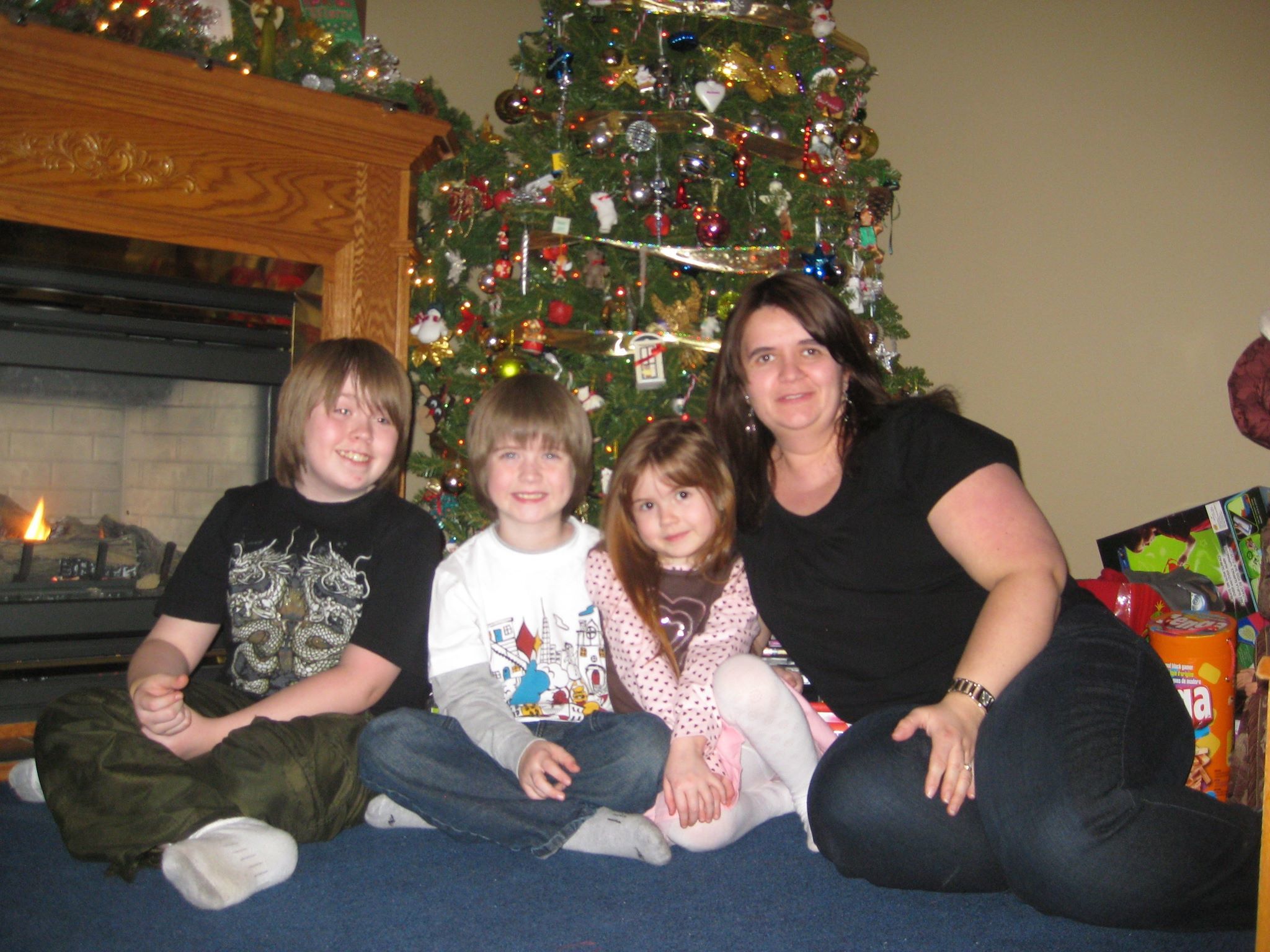 April McCarthy and her three children during Christmas 2009 — their first holiday without Chris McCarthy. (Submitted by April McCarthy)