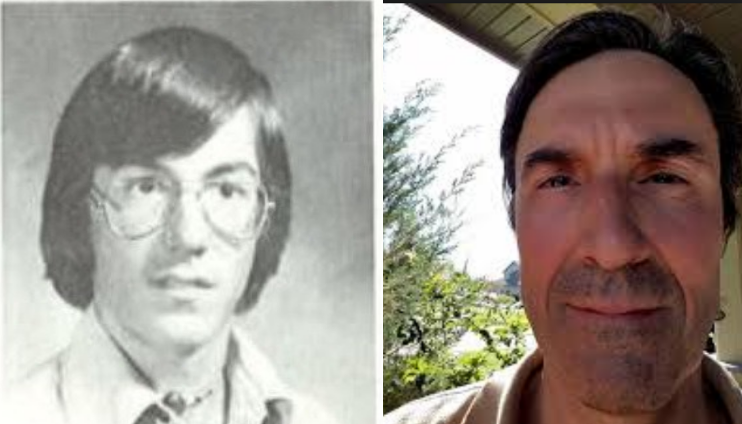 From left, Franz Glaus' yearbook photo from the late 1970s, and a more recent photo of Glaus. (Submitted)