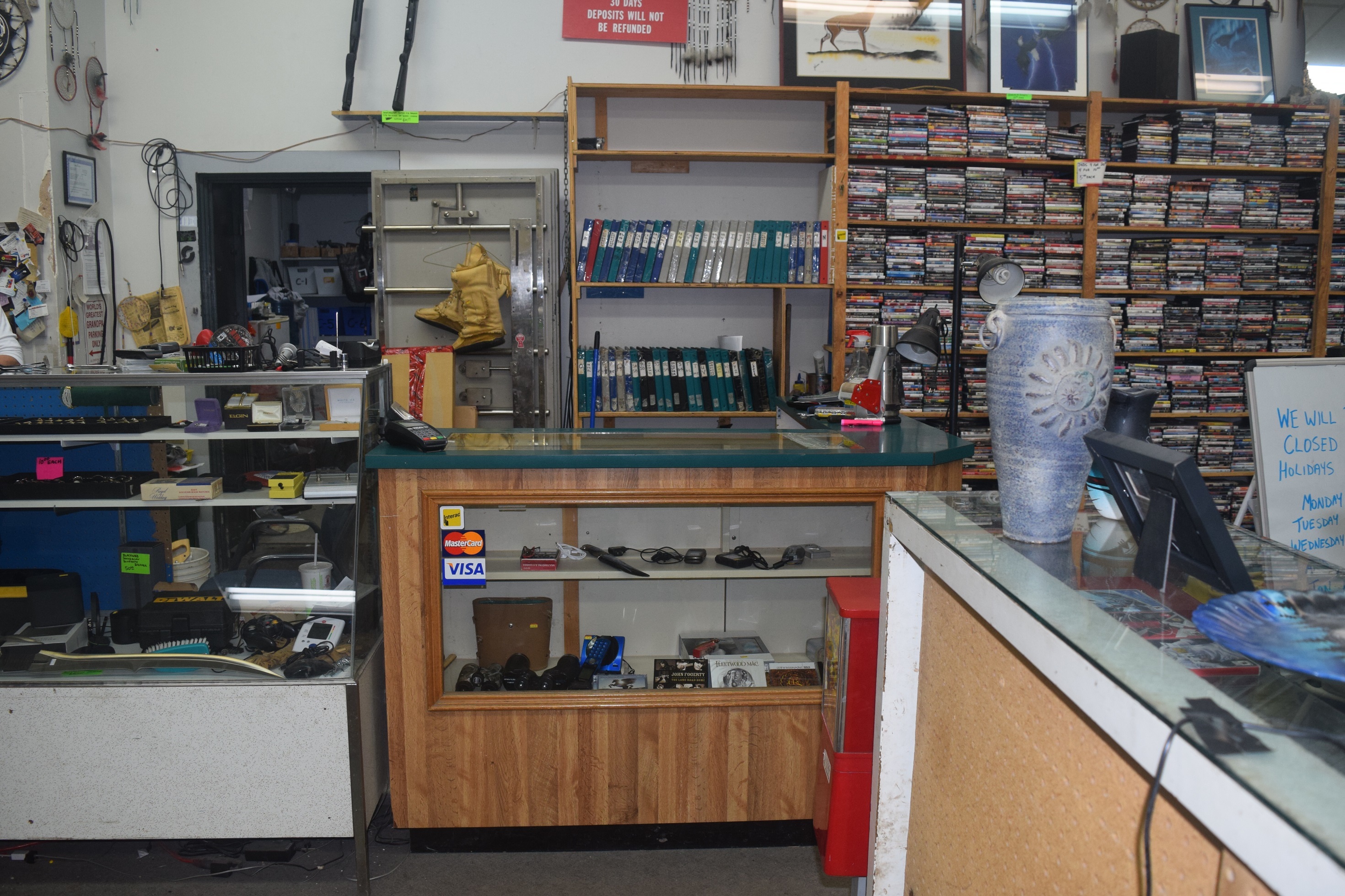 The counter at Terry's Pawn and Bargain on Third Avenue N. in Yorkton. Photo: Alicia Bridges