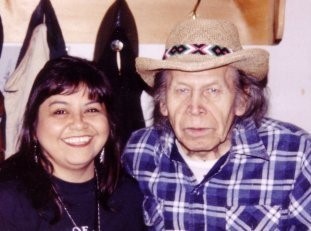 Louise Leclaire and her uncle Karoniaktajeh Louis Hall in 1993. (Submitted by Louise Leclaire)