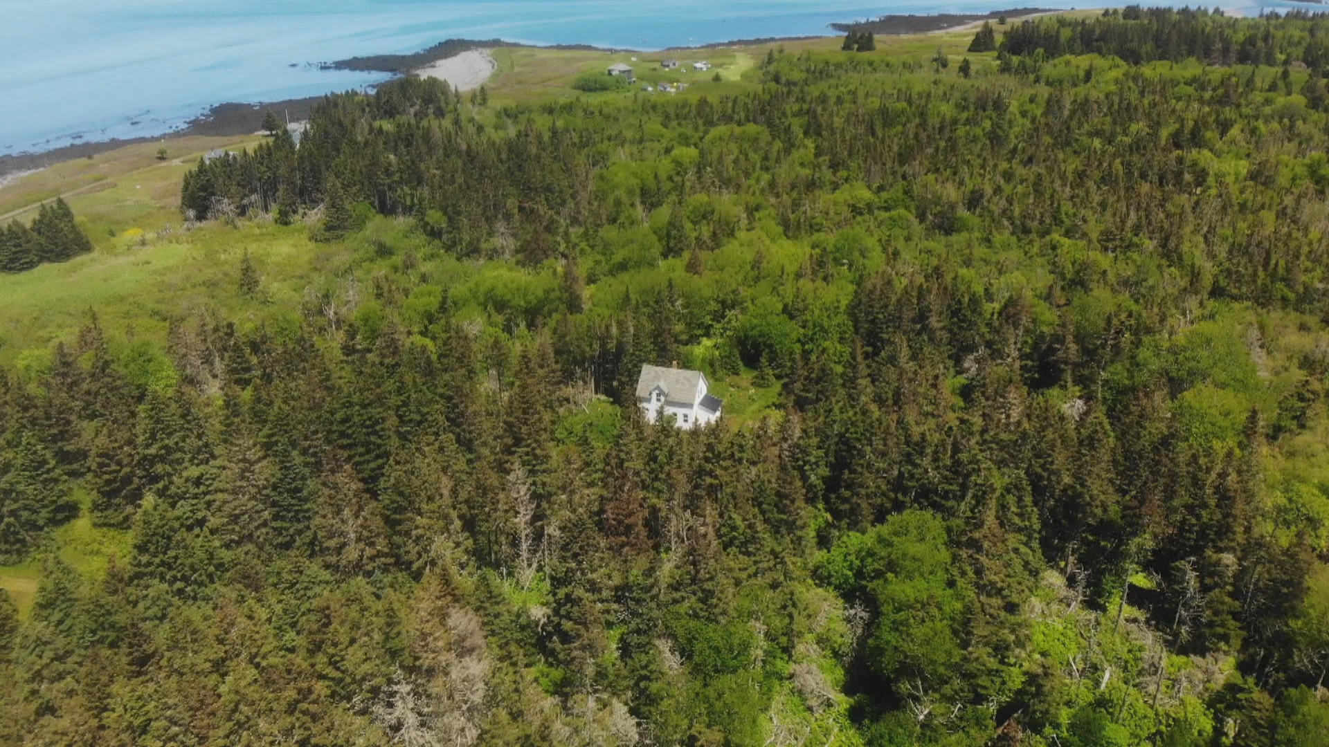 A few original houses still stand and are used by cottagers in spring and summer. (Shane Fowler/CBC) 