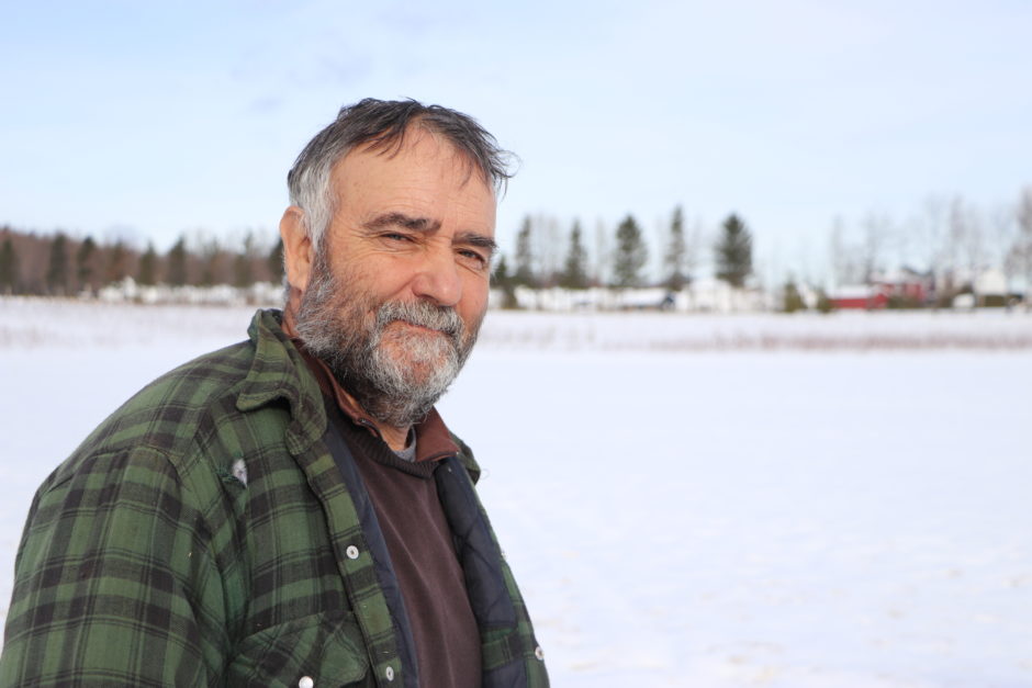 Farmer Denis Bédard, who owns 145 hectares of farmland in Quebec City’s Charlesbourg neighbourhood, says he has no intention of selling the business his father started in 1941. (Julia Page/CBC)