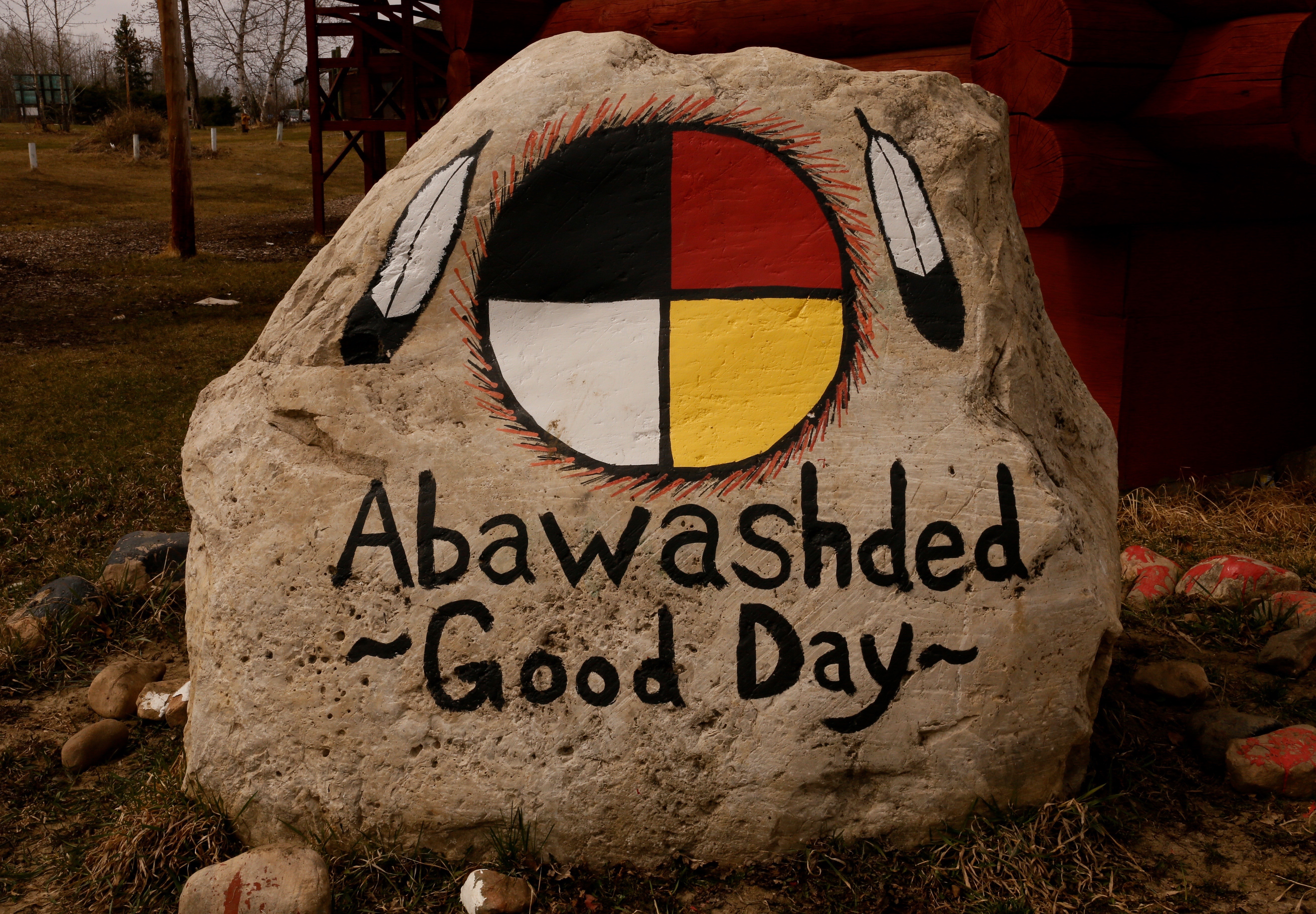 Abawashded means 'Good Day' in Stoney.