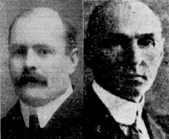 Edward and Leonard Barrett obtained court injunctions forbidding workers from picketing outside Vulcan Iron Works in the early 1900s. (Winnipeg Evening Tribune)