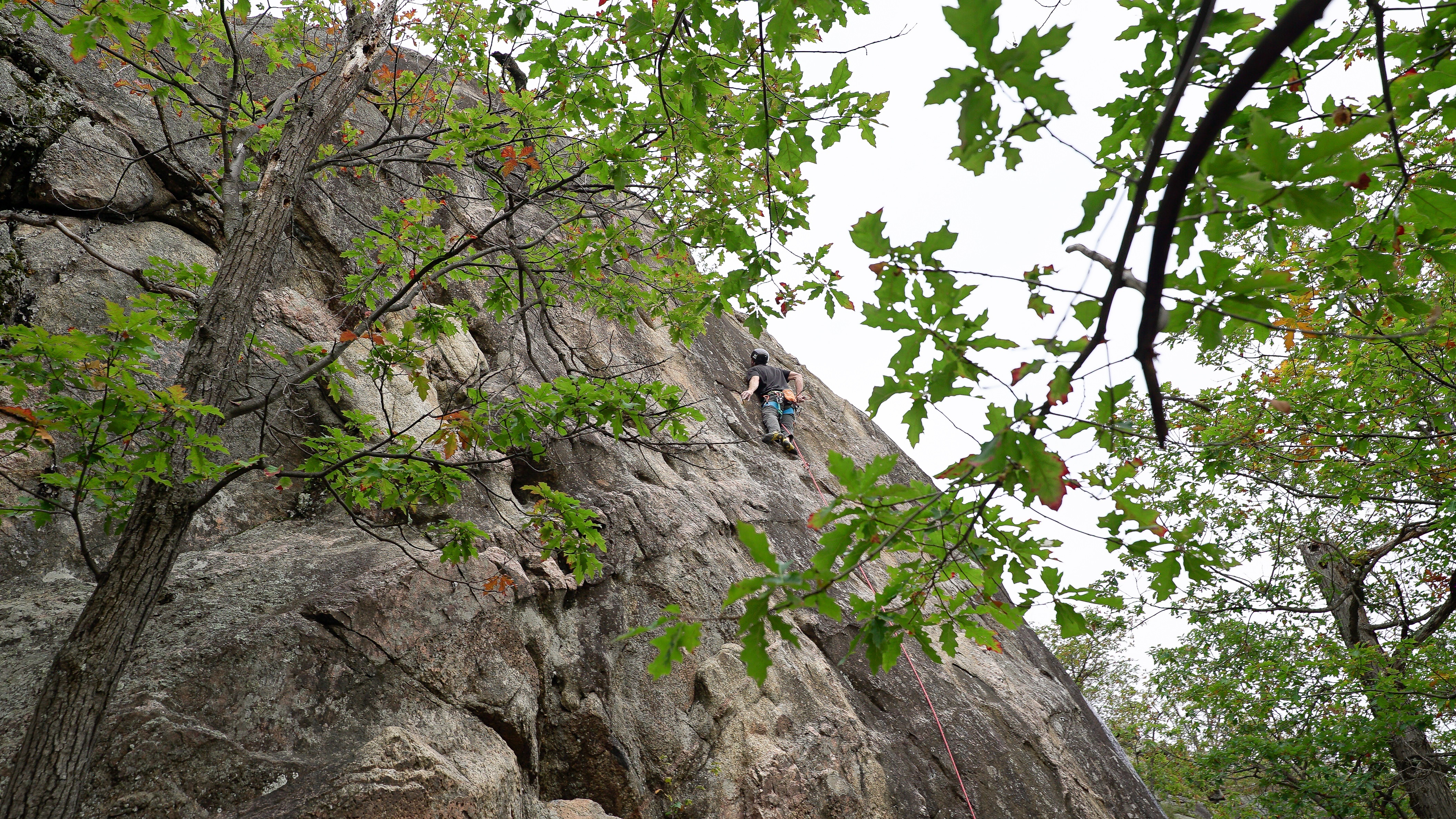 Decaire said fear is better than sadness because in rock climbing, the fear can be controlled. (Alexander Behne/CBC)