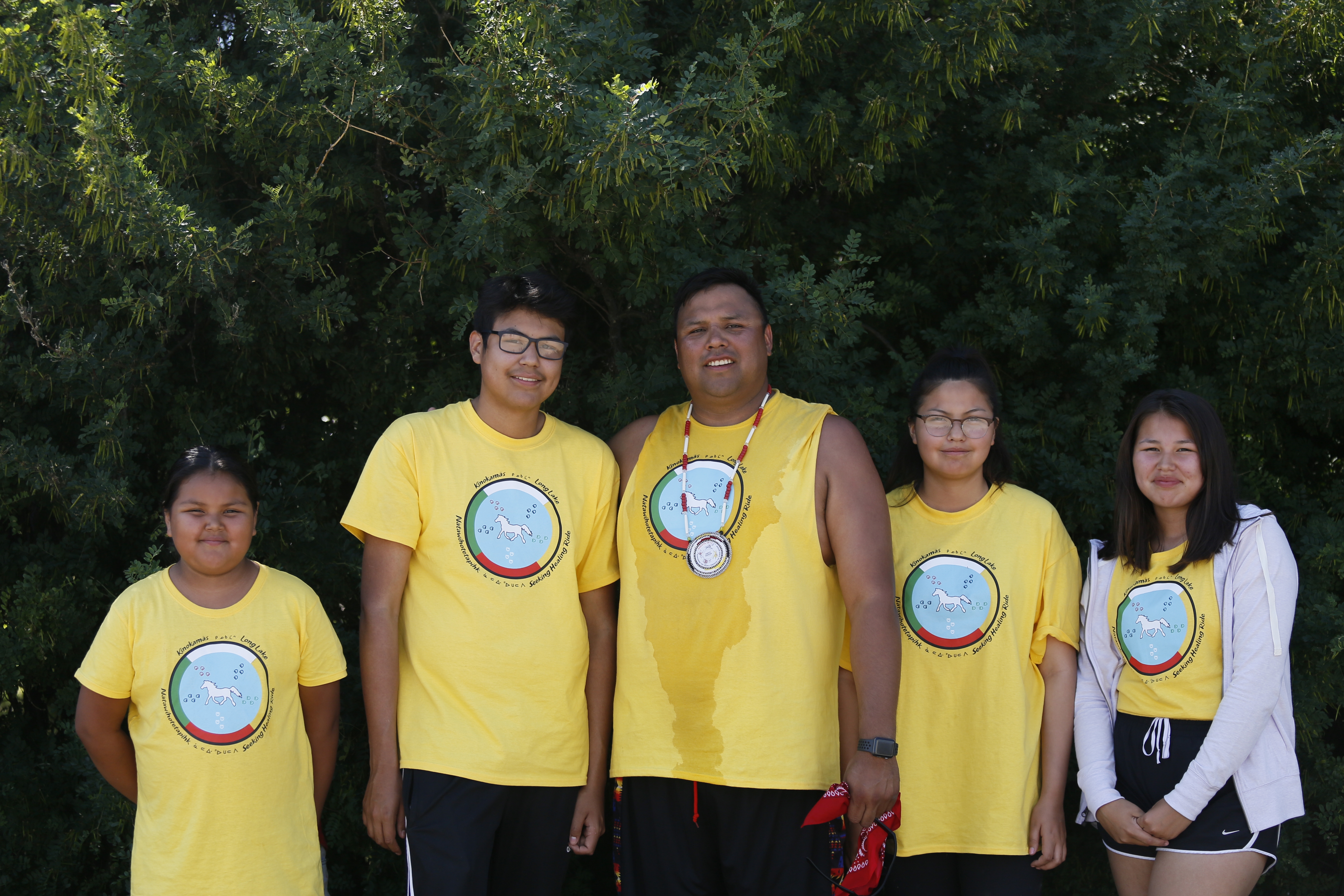 Ben Badger (middle) with his family (from left to right) Lyric Badger, Dorian Quinney, Tiara Quinney and Demaris Badger.