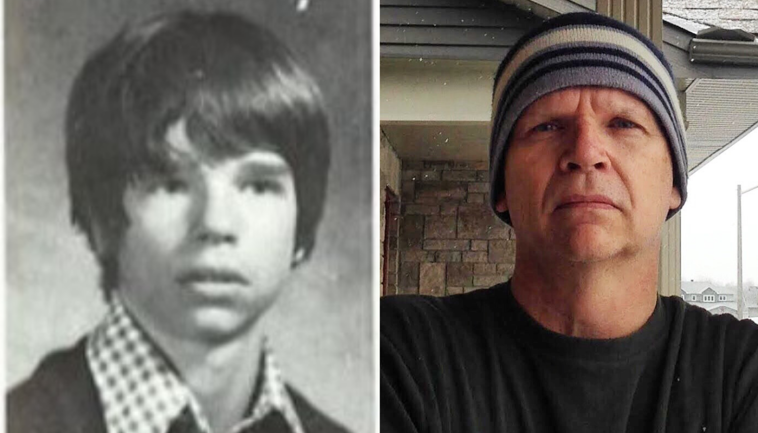 From left, John Cattell's yearbook photo from 1977, and a more recent photo of Cattell. (Submitted)