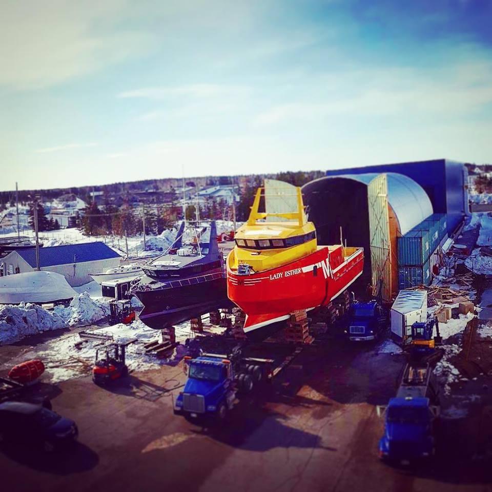 Atlantic Boat Builders in Bas-Caraquet, N.B., recently turned out this massive crab boat, Lady Esther. (Construction Navale Atlantique)