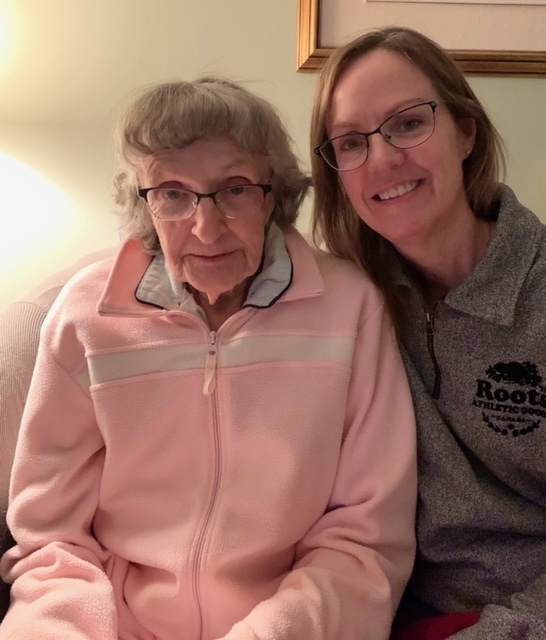 Daisy Nichols Westwood, one of the few surviving Mill Girls, with her daughter, Gail Hammond. Submitted by Gail Hammond