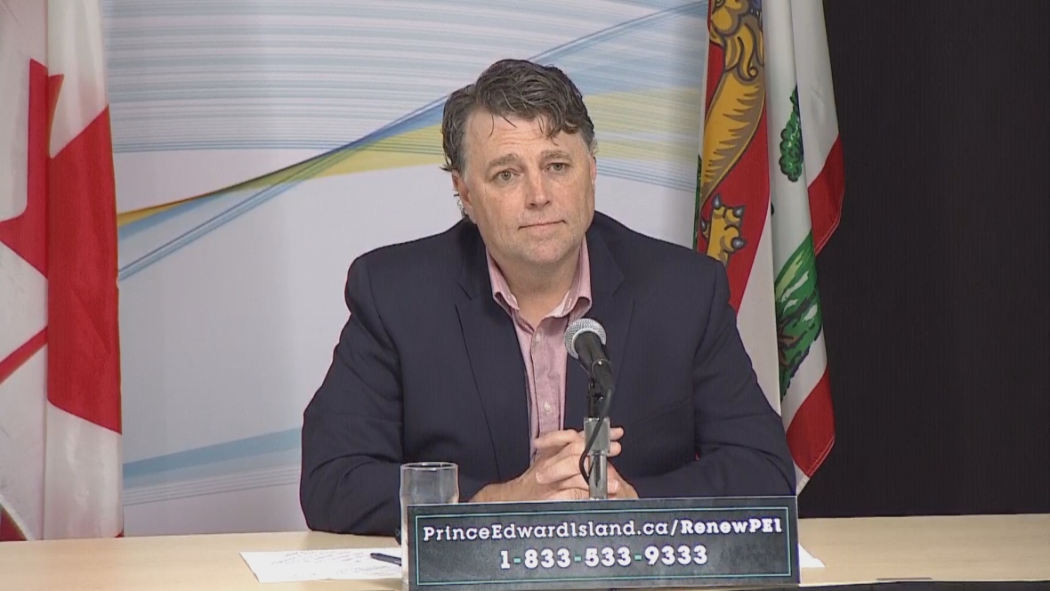 At a media briefing Friday, Premier Dennis King asked Islanders to show more civility when voicing disagreement with decisions being made by government. (Ken Linton/CBC)