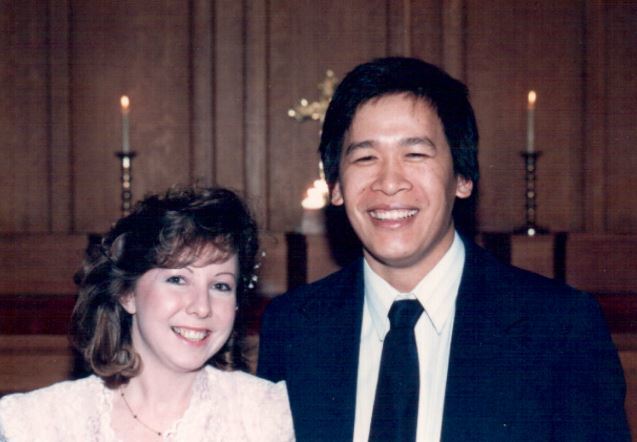 Doug Fung and Bronwyn James on their wedding day. (Submitted by Bronwyn James)