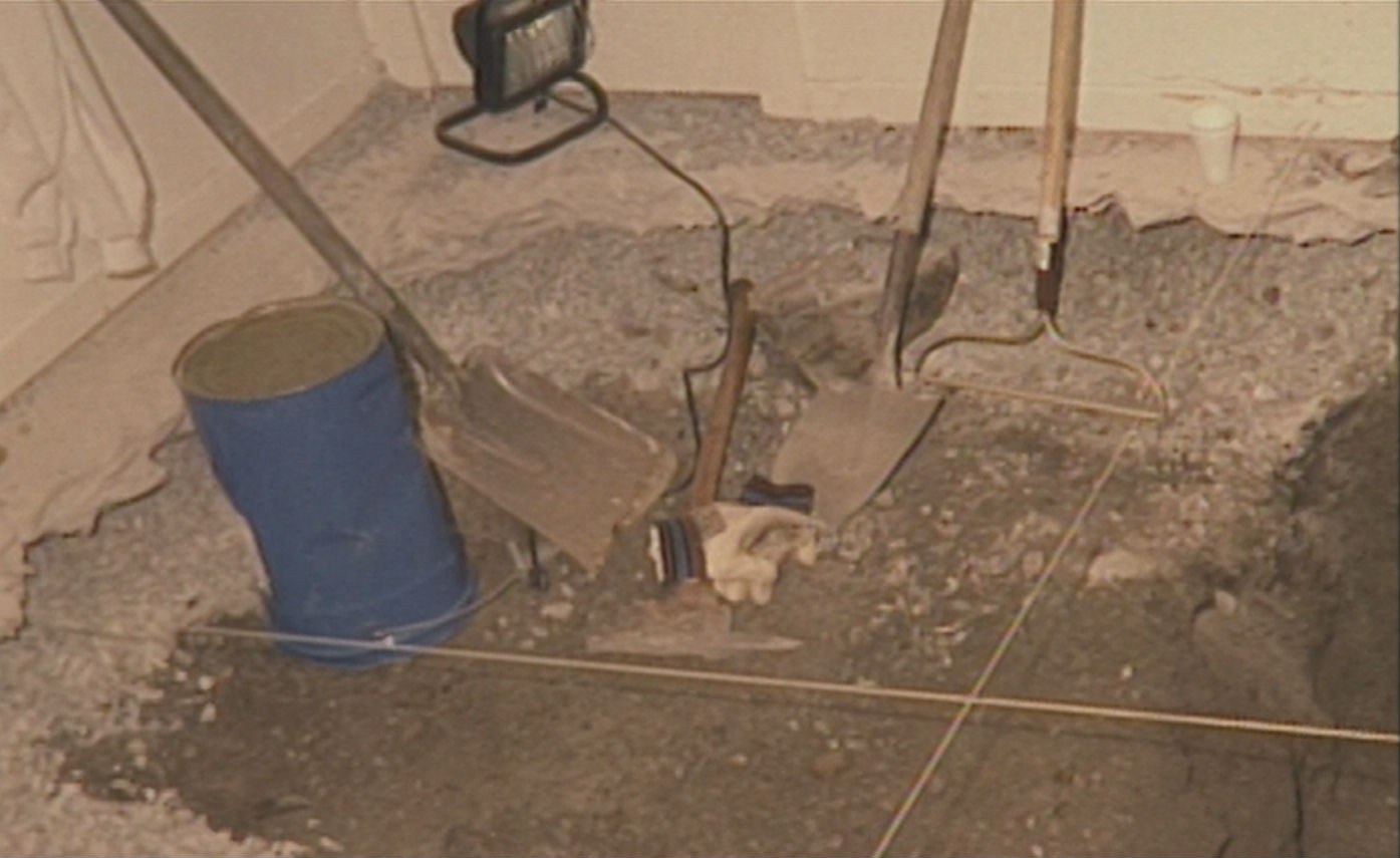 Large chunks of concrete were removed from the basement of 9 Livingstone St. in hopes of recovering Sharon Drover's remains.