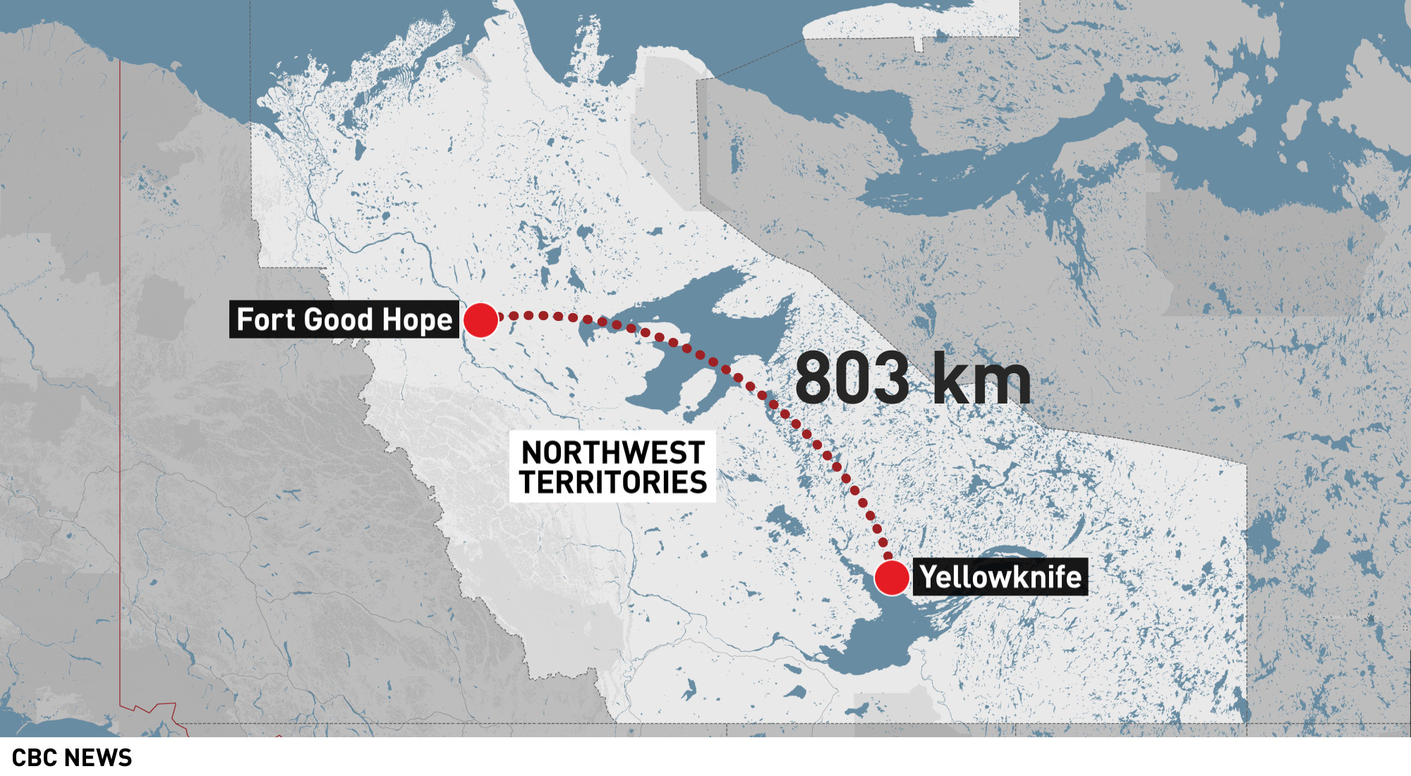 Fort Good Hope is about 800 kilometres northwest of Yellowknife. It's only accessible by air during the summer months. With shipping, construction materials cost twice as much as they do in southern Canada.