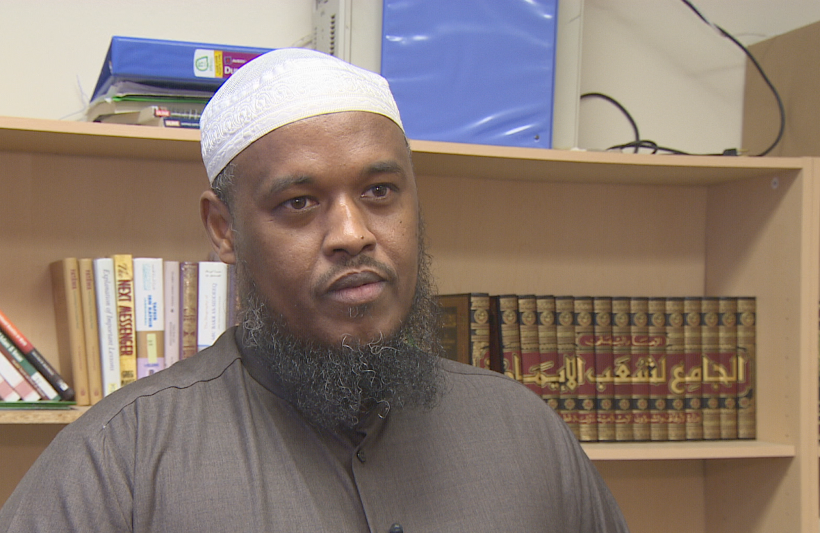 Last spring, Imam Hassan Ibrahim of the Abu Huraira Centre, the mosque where homicide victim Samatar Farah used to pray, demanded clarification about just what police meant when they deemed his death 'targeted.' (Barry Smith/CBC)