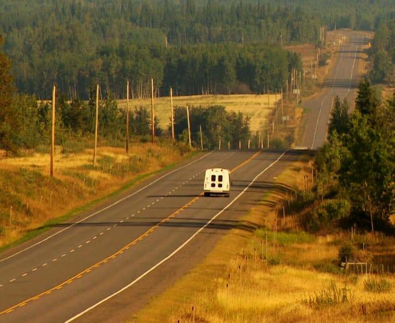 B.C.'s northern highways have few public transportation options. (Dillon Hodgin/CBC)