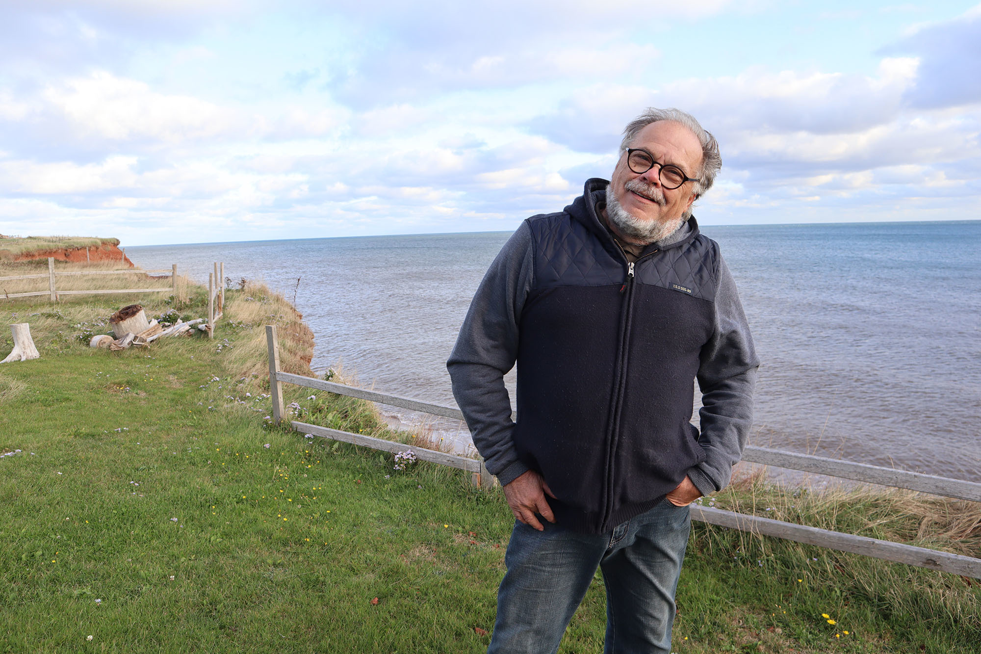 Jacques Solomon knows his land is disappearing, but he risks remaining there anyway. (Sarah Leavitt/CBC)