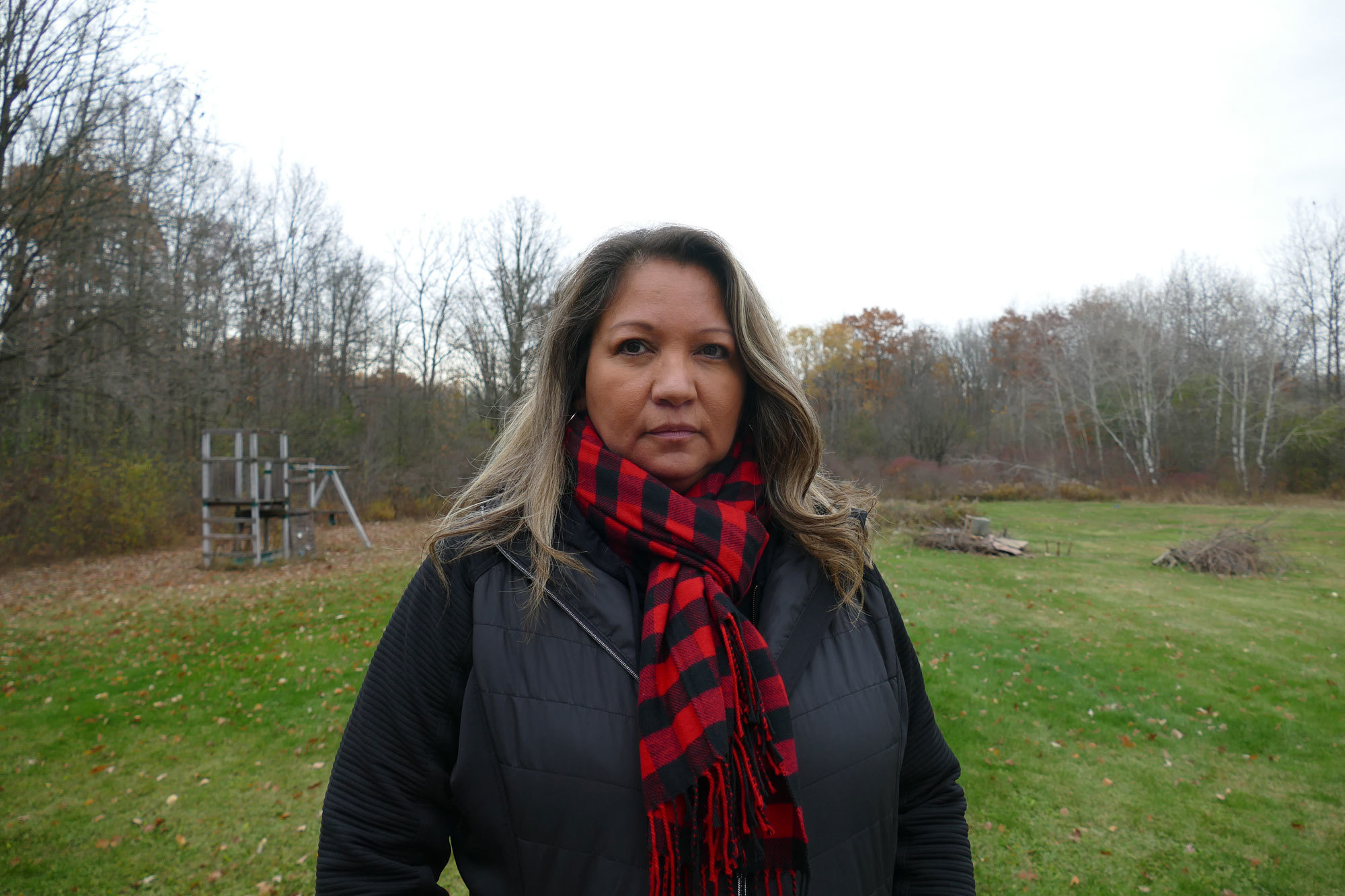 Tracy Bomberry witnessed OPP officers arrest a Six Nations man involved with 1492 Land Back Lane who was suffering a mental health crisis. (Jorge Barrera/CBC)