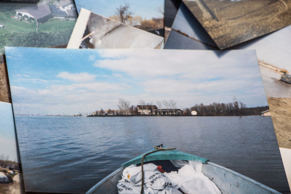 Rob MacLeod captures an image of the 2009 flood from his boat, which was the only safe mode of transportation at the time.