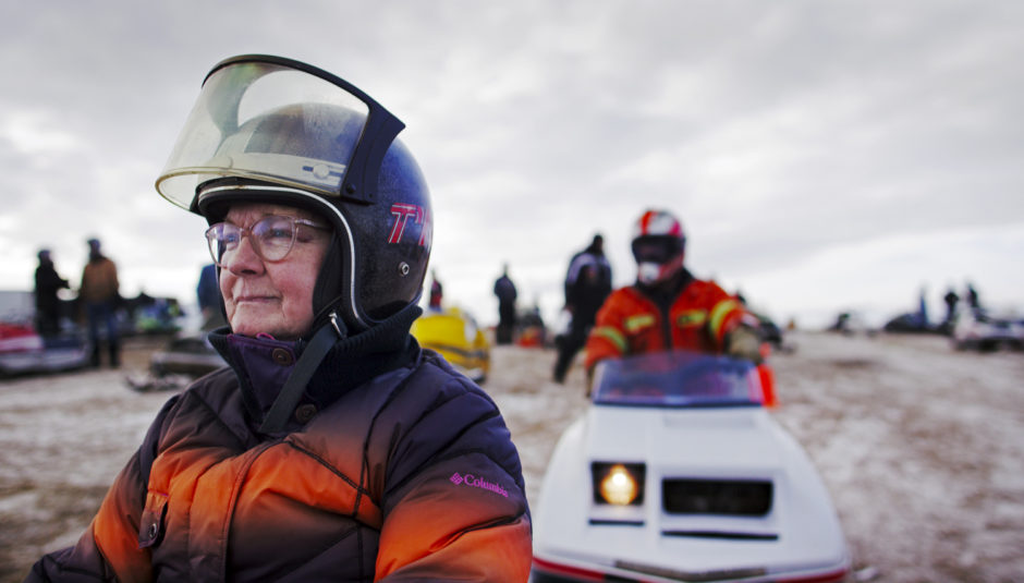 Vintage snowmobile racing is popular in Saskatchewan. (Greg Huszar)