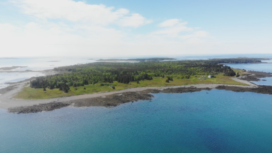 Wood Island sits off the southeastern coast of Grand Manan in the mouth of the Bay of Fundy. It once hosted a community of hundreds, but today that community is gone. (Shane Fowler/CBC)