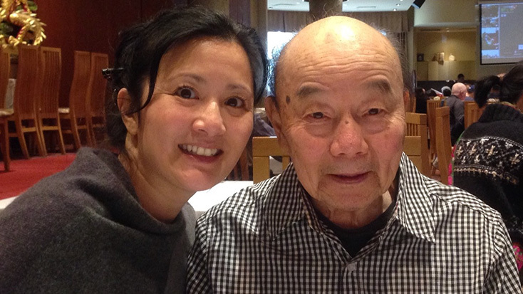 Ming Ball Lee and his daughter, Nancy Lee, used to go for dim sum in Vancouver's Chinatown. Ming Ball died in March 2020 in North Vancouver. (Submitted by Nancy Lee)