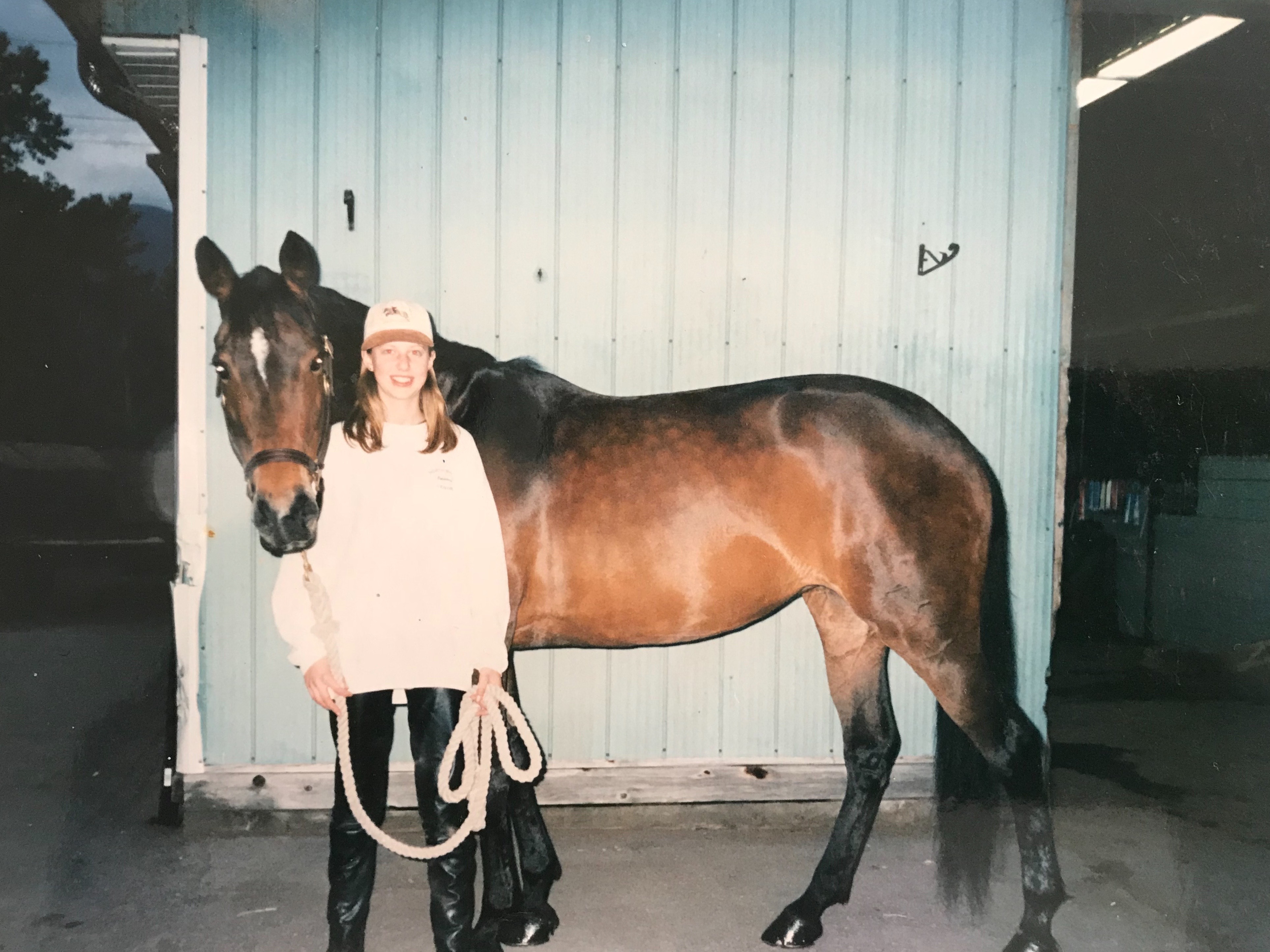 Ruthven with the first horse she owned, My Fair Lady, at about 12. (Natalie Ruthven)