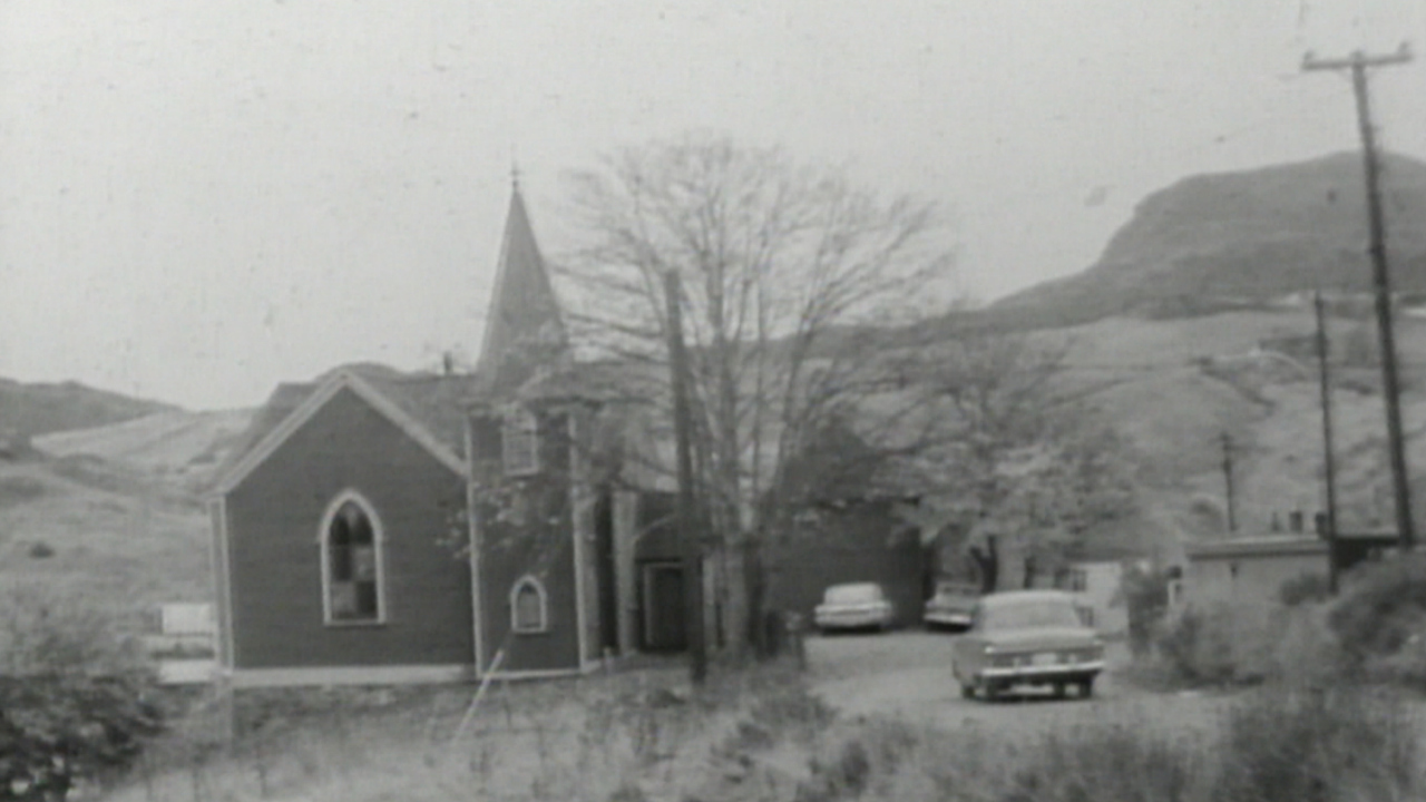 Undated footage of the Anglican church in Quidi Vidi Village. (CBC)