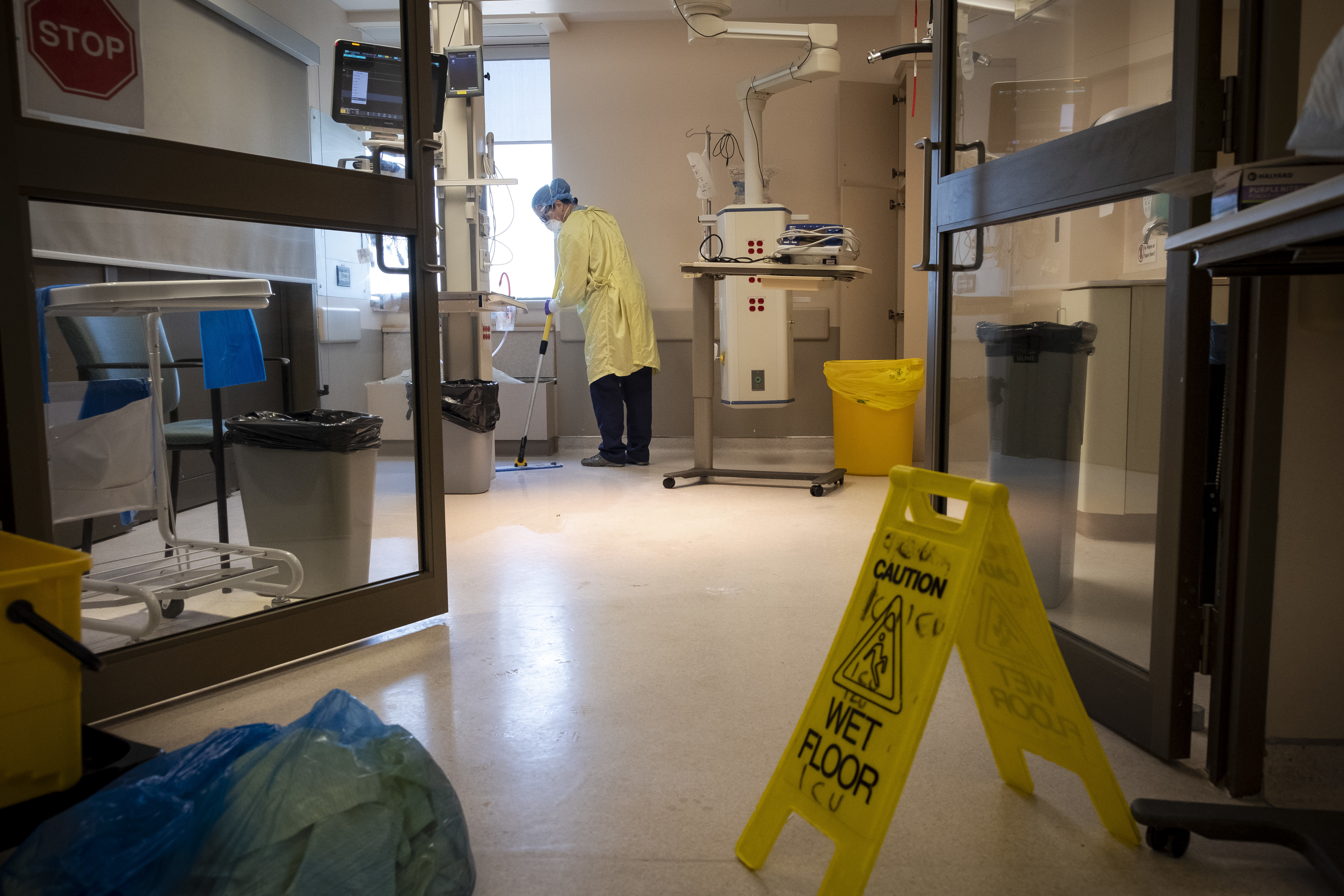 Caution around COVID-19 has intensified cleaning procedures in the hospital. (Evan Mitsui/CBC)