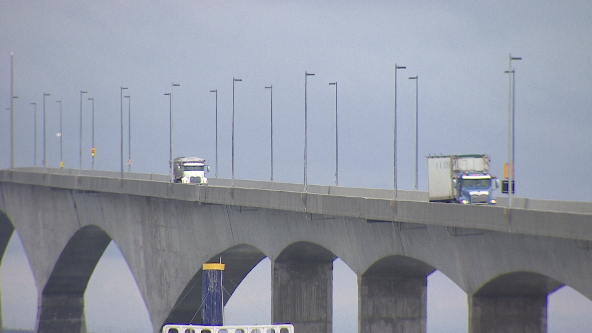 'We've got no choice — we live on an island,' Kimball Johnston says of using the Confederation Bridge. (Shane Hennessey/CBC)