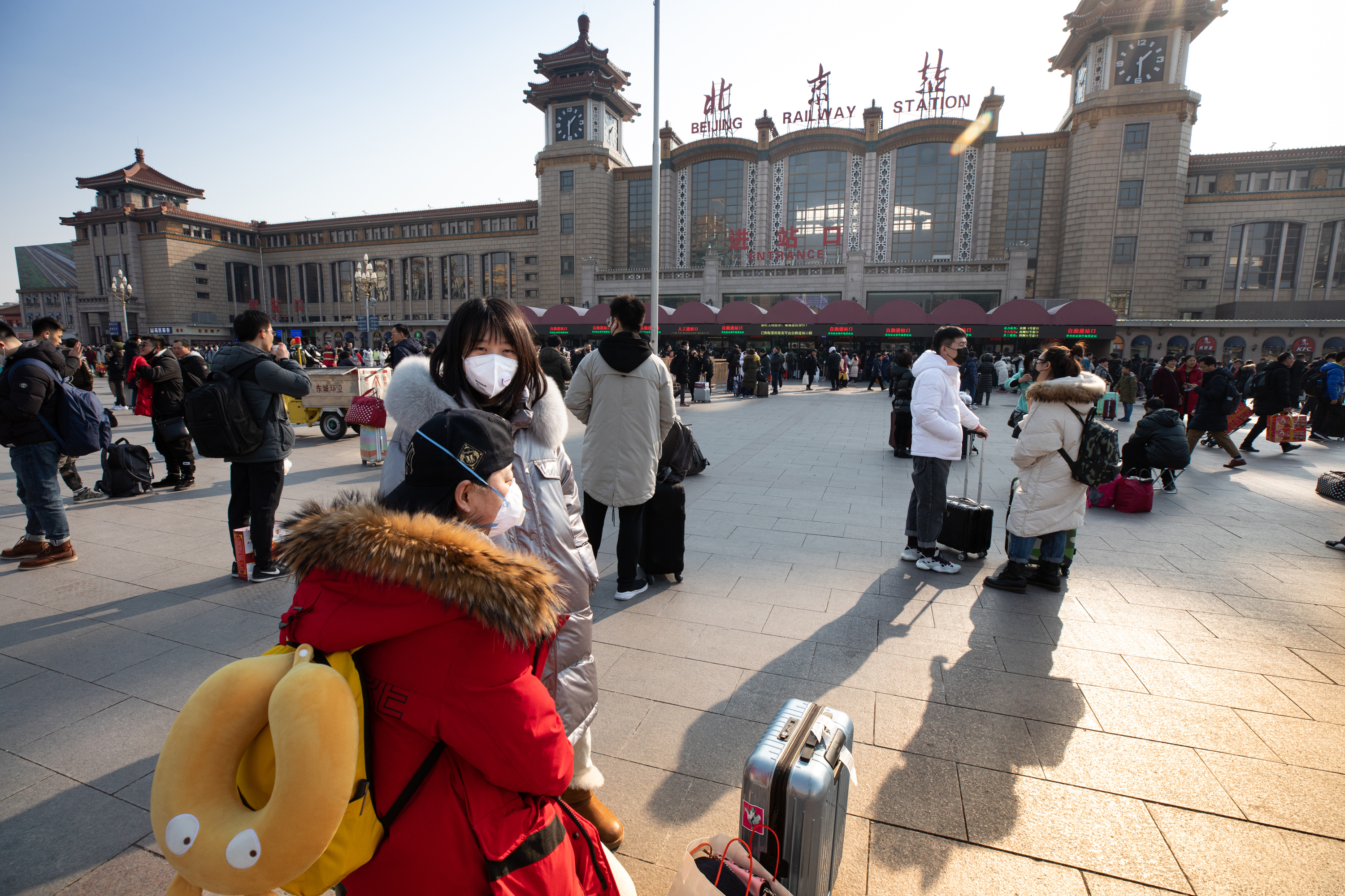 Despite COVID-related lockdowns in large areas of China, millions jammed the railways to visit family for Lunar New Year holidays in January, thus spreading the virus. (Saša Petricic/CBC)