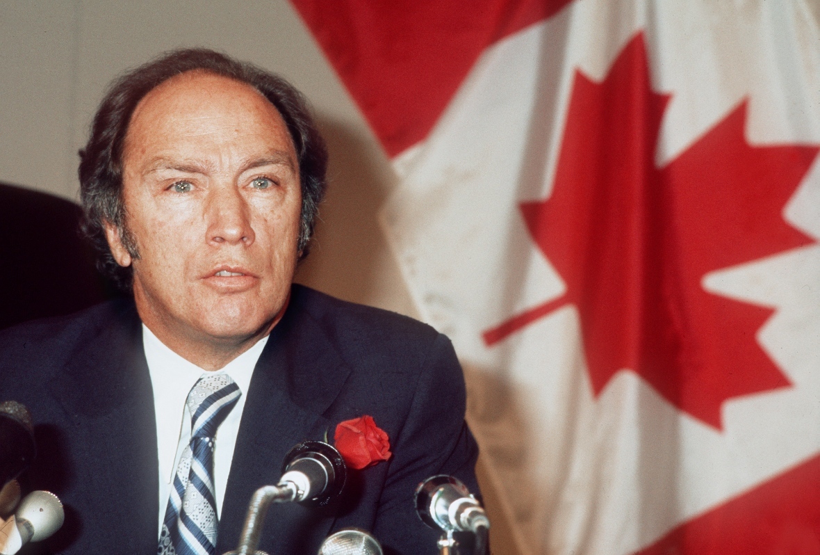 As prime minister, Pierre Trudeau became the chief antagonist in countless columns penned by Byfield. In 1980, Byfield proclaimed that the implementation of the National Energy Program was the 'blackest day' in Alberta history. (AFP/Getty Images)