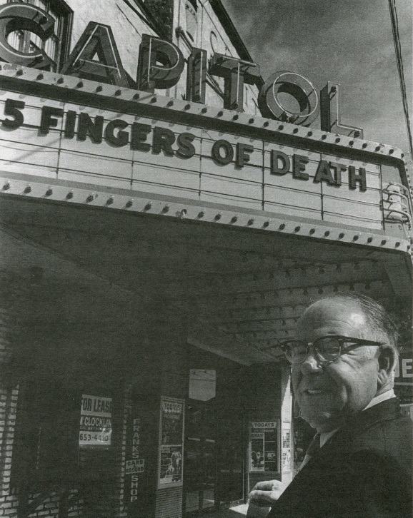 Long-time manager Reg Plub retired in 1978, one year shy of the Capitol's 50th birthday. He returned for the theatre's last show in 1979. (Saskatoon Public Library Local History Room)