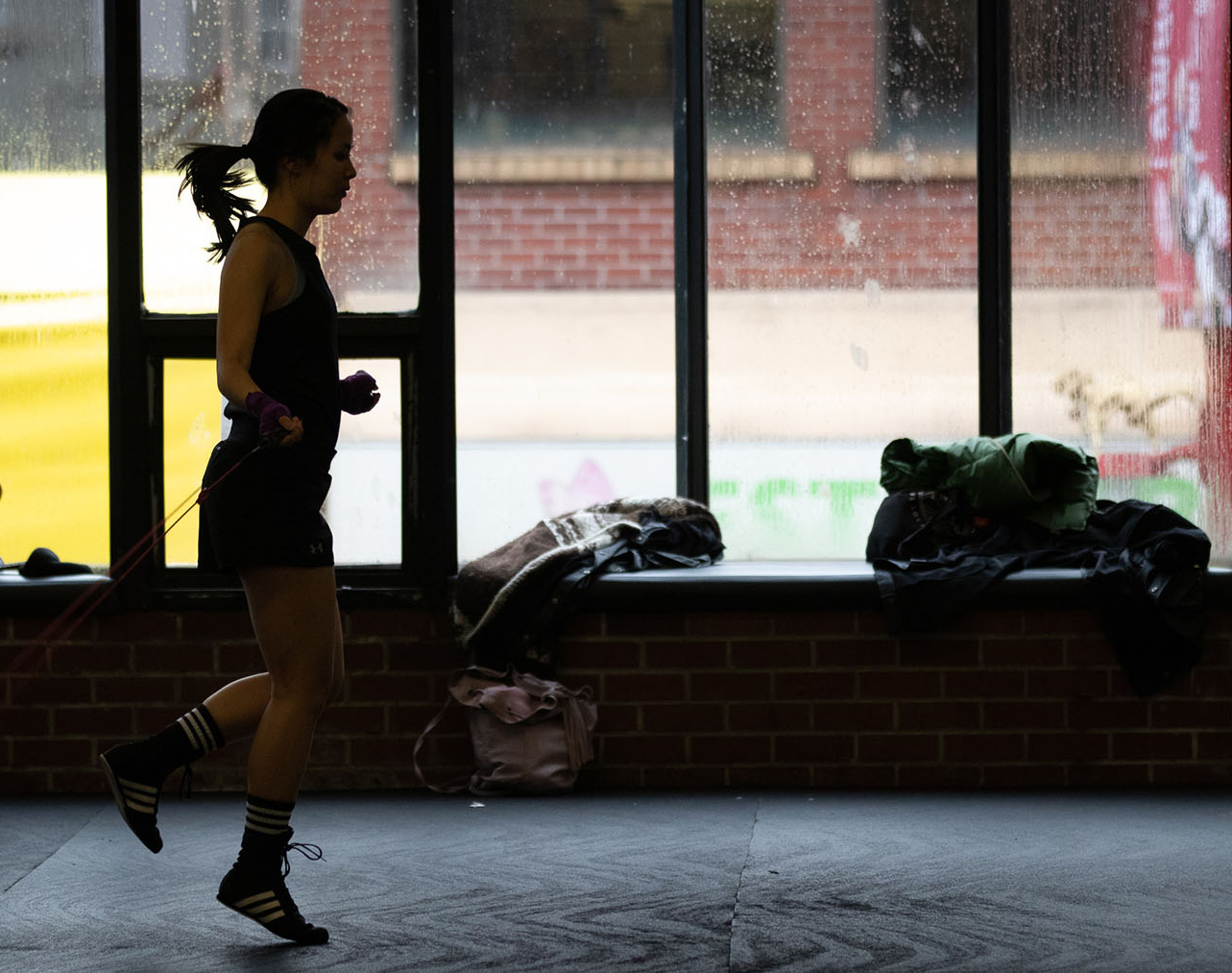 Women who train at Eastside Boxing say the sport is still dominated by men, but women are making inroads. (Maryse Zeidler/CBC)