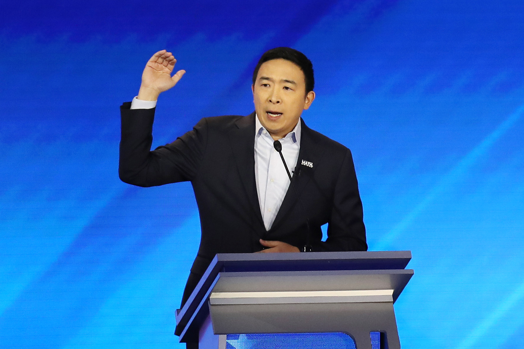 Silicon Valley entrepreneur Andrew Yang sought the Democratic nomination for U.S. president in 2020, campaigning in part on a promise of a $1,000-a-month universal basic income. (Joe Raedle/Getty Images)