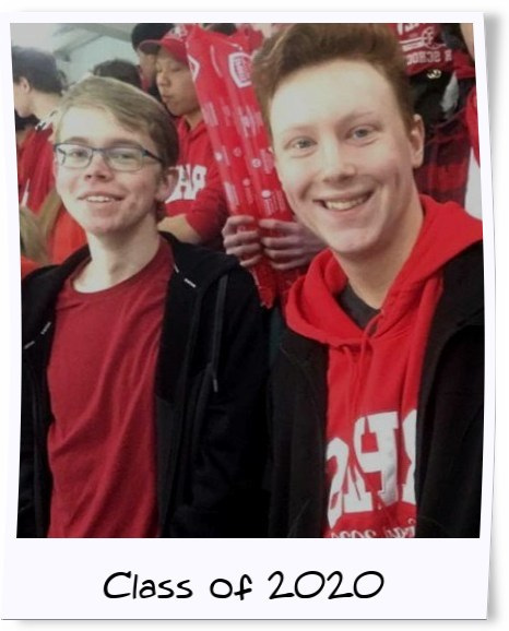 Griffin Bartlett, left, hopes to become a teacher. (Submitted by Griffin Bartlett)