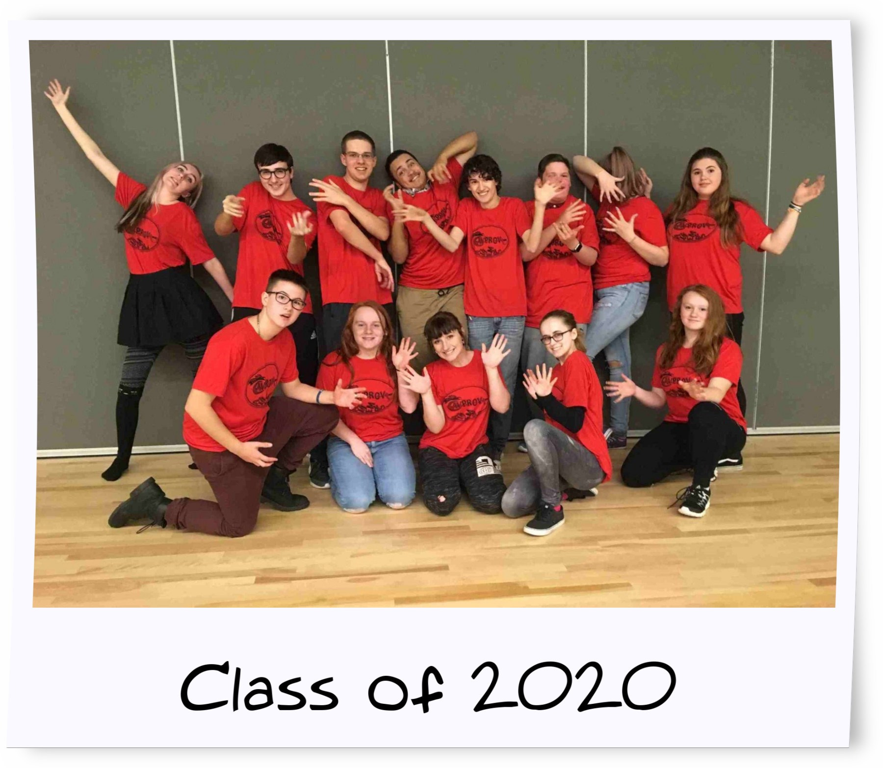 Brennan Smith goofing around with his school's improv group. (Submitted by Brennan Smith)