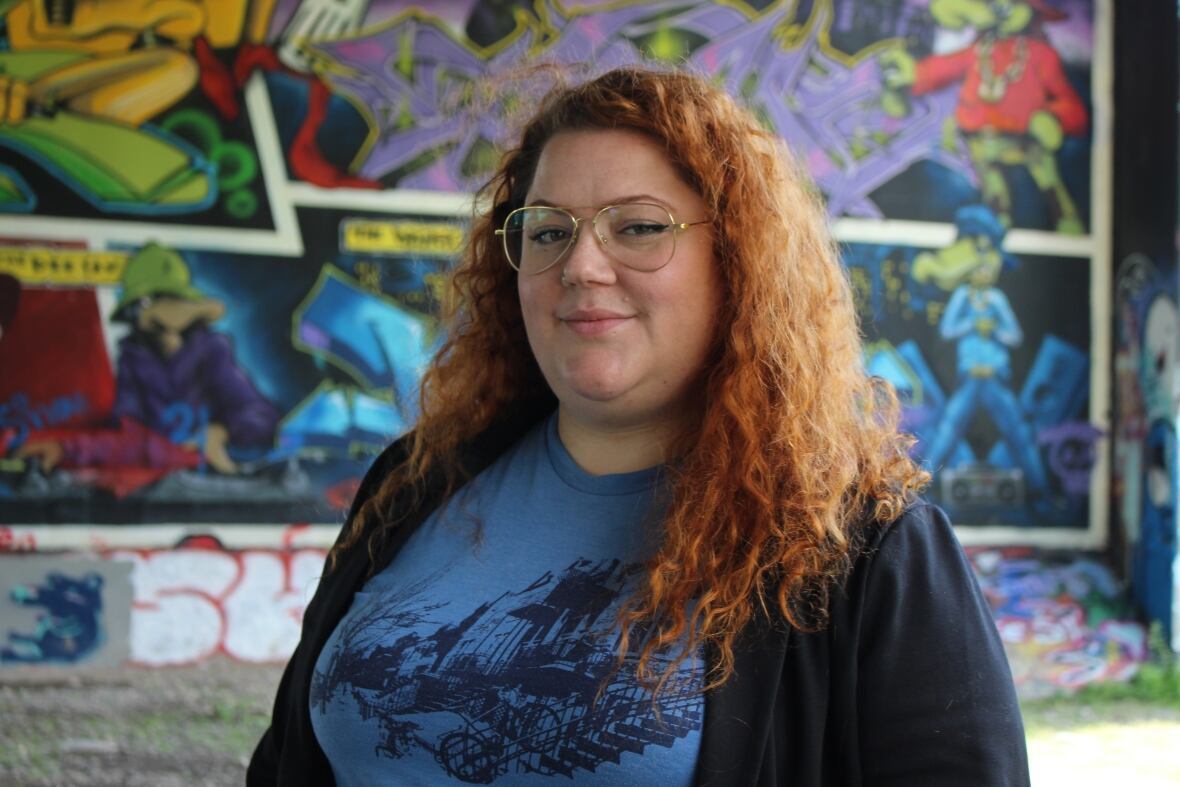 Veronica Roy, general manager of House of PainT, says they decided to commission a new mural from Assefa on the side of a Black cultural centre in Mechanicsville. (Kate Tenenhouse/CBC)