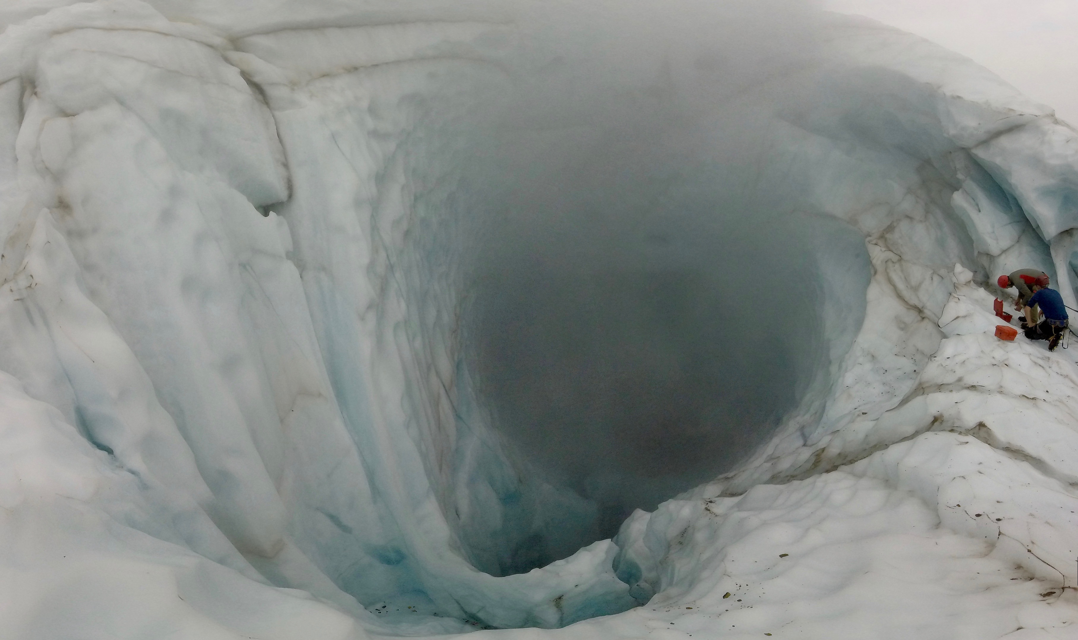 The team is researching, among other things, the expansion of the fumaroles and the speed of the glacier's retreat — which could lead to a landslide and eruption. (Submitted by the SFU team)