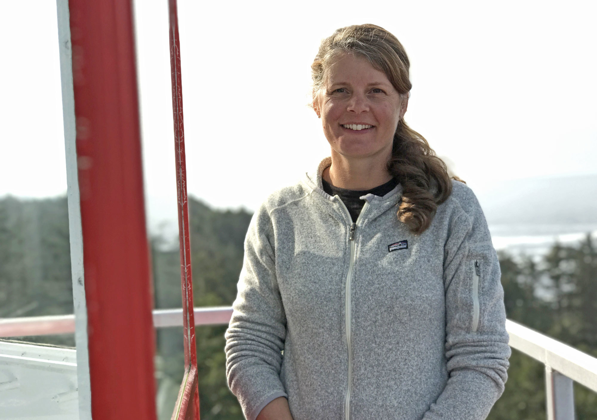 Karen Zacharuk has been the lightkeeper at Cape Beale for 12 years. (Megan Thomas/CBC)