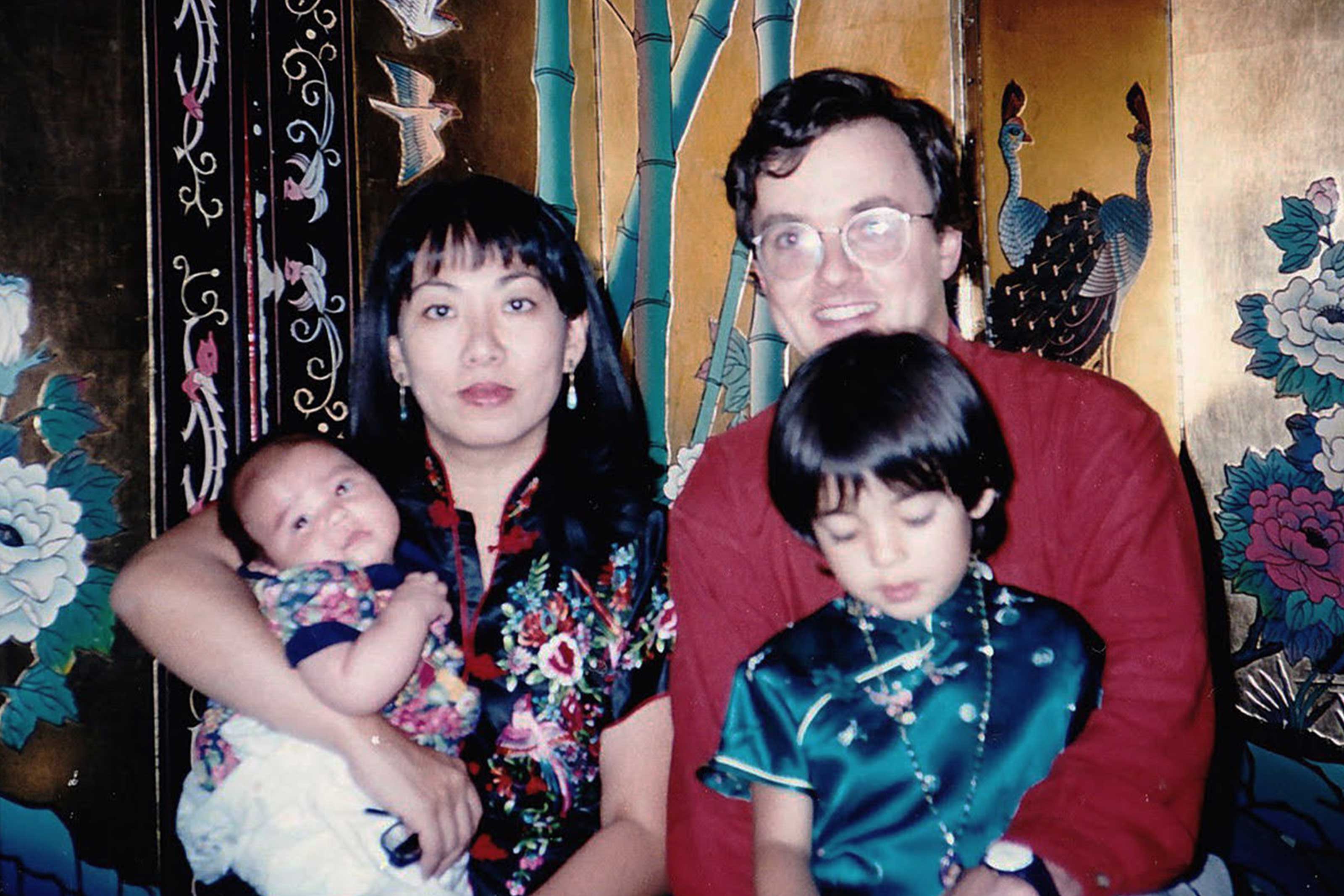 Amelia Wong-Mersereau is shown with her parents.